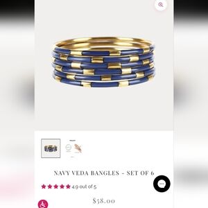 Budhagirl Veda Navy Bangles